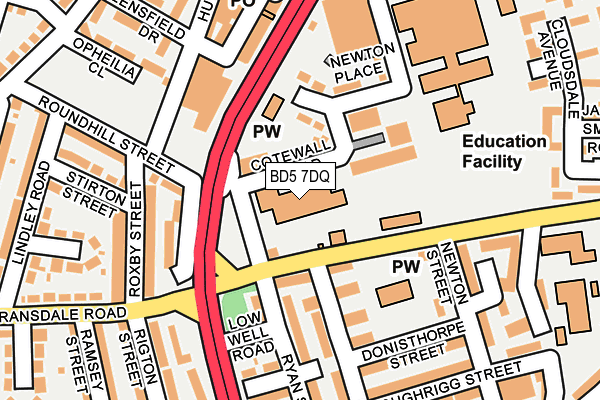 BD5 7DQ map - OS OpenMap – Local (Ordnance Survey) BD5 7DQ map - OS OpenMap – Local (Ordnance Survey)