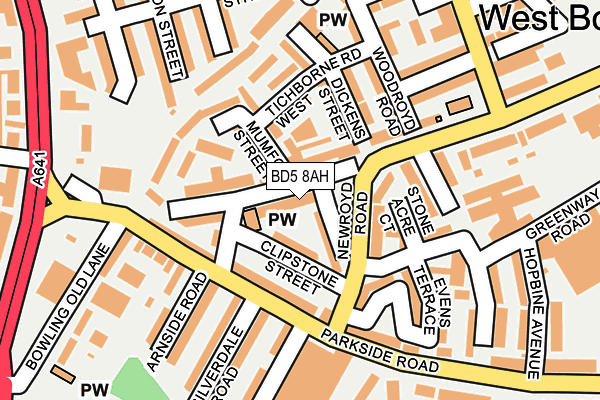 BD5 8AH map - OS OpenMap – Local (Ordnance Survey) BD5 8AH map - OS OpenMap – Local (Ordnance Survey)
