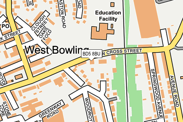 BD5 8BU map - OS OpenMap – Local (Ordnance Survey) BD5 8BU map - OS OpenMap – Local (Ordnance Survey)