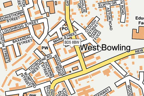 BD5 8BW map - OS OpenMap – Local (Ordnance Survey) BD5 8BW map - OS OpenMap – Local (Ordnance Survey)