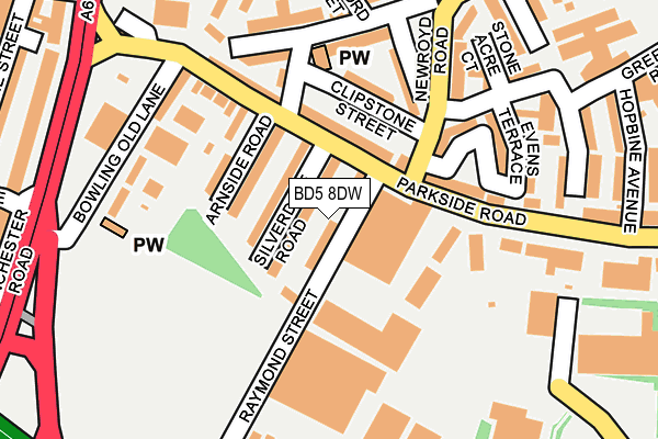 BD5 8DW map - OS OpenMap – Local (Ordnance Survey) BD5 8DW map - OS OpenMap – Local (Ordnance Survey)