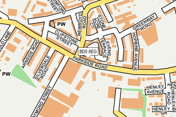 BD5 8EG map - OS OpenMap – Local (Ordnance Survey) BD5 8EG map - OS OpenMap – Local (Ordnance Survey)