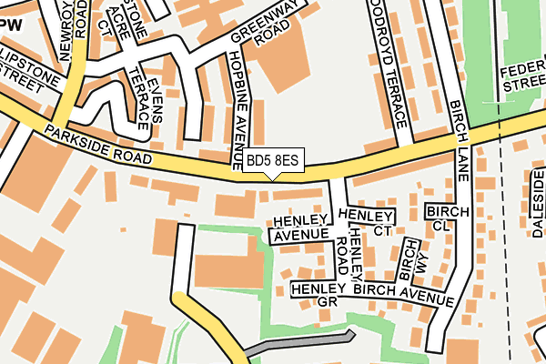 BD5 8ES map - OS OpenMap – Local (Ordnance Survey) BD5 8ES map - OS OpenMap – Local (Ordnance Survey)