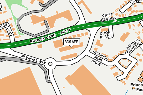 BD5 8FE map - OS OpenMap – Local (Ordnance Survey) BD5 8FE map - OS OpenMap – Local (Ordnance Survey)