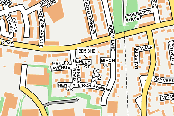 BD5 8HE map - OS OpenMap – Local (Ordnance Survey) BD5 8HE map - OS OpenMap – Local (Ordnance Survey)