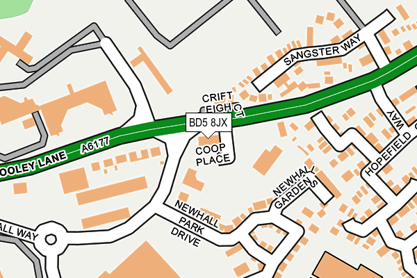 BD5 8JX map - OS OpenMap – Local (Ordnance Survey) BD5 8JX map - OS OpenMap – Local (Ordnance Survey)