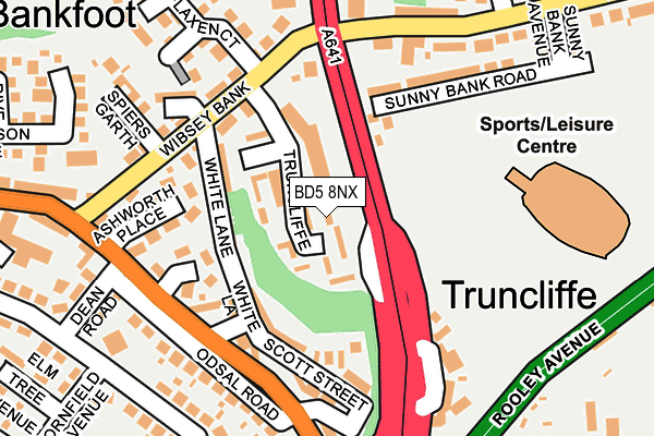 BD5 8NX map - OS OpenMap – Local (Ordnance Survey) BD5 8NX map - OS OpenMap – Local (Ordnance Survey)