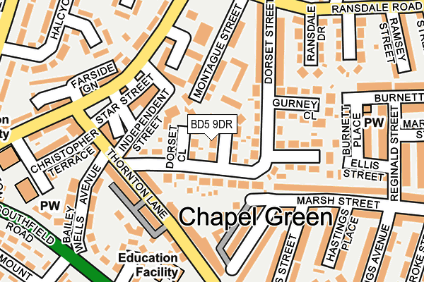 BD5 9DR map - OS OpenMap – Local (Ordnance Survey) BD5 9DR map - OS OpenMap – Local (Ordnance Survey)