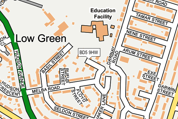BD5 9HW map - OS OpenMap – Local (Ordnance Survey) BD5 9HW map - OS OpenMap – Local (Ordnance Survey)