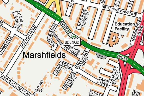 BD5 9QD map - OS OpenMap – Local (Ordnance Survey) BD5 9QD map - OS OpenMap – Local (Ordnance Survey)
