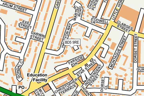 BD5 9RE map - OS OpenMap – Local (Ordnance Survey) BD5 9RE map - OS OpenMap – Local (Ordnance Survey)