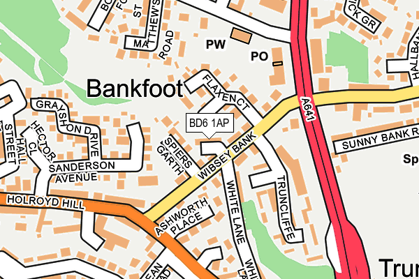 BD6 1AP map - OS OpenMap – Local (Ordnance Survey) BD6 1AP map - OS OpenMap – Local (Ordnance Survey)