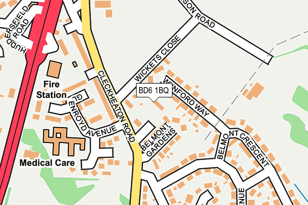 BD6 1BQ map - OS OpenMap – Local (Ordnance Survey) BD6 1BQ map - OS OpenMap – Local (Ordnance Survey)