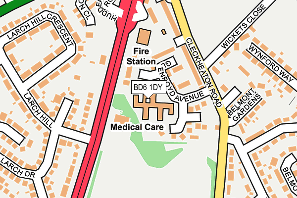 BD6 1DY map - OS OpenMap – Local (Ordnance Survey) BD6 1DY map - OS OpenMap – Local (Ordnance Survey)