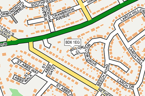 BD6 1EG map - OS OpenMap – Local (Ordnance Survey) BD6 1EG map - OS OpenMap – Local (Ordnance Survey)