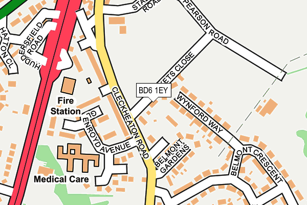 BD6 1EY map - OS OpenMap – Local (Ordnance Survey) BD6 1EY map - OS OpenMap – Local (Ordnance Survey)