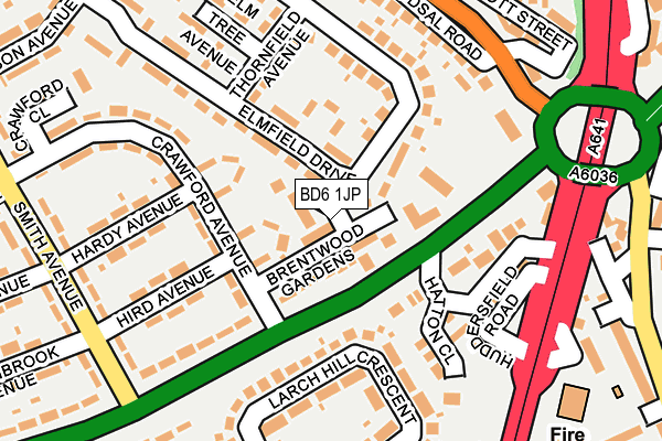 BD6 1JP map - OS OpenMap – Local (Ordnance Survey) BD6 1JP map - OS OpenMap – Local (Ordnance Survey)