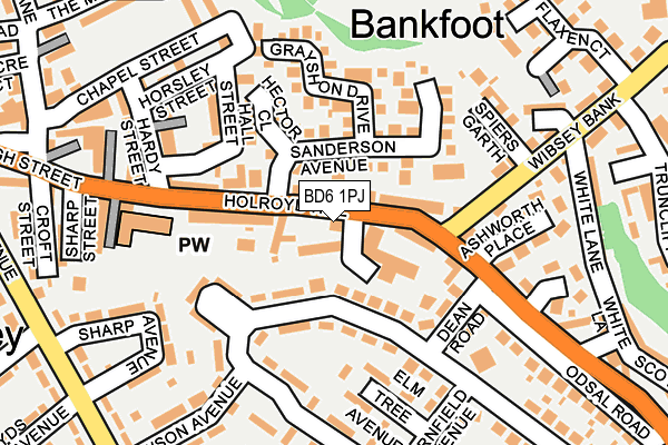 BD6 1PJ map - OS OpenMap – Local (Ordnance Survey) BD6 1PJ map - OS OpenMap – Local (Ordnance Survey)