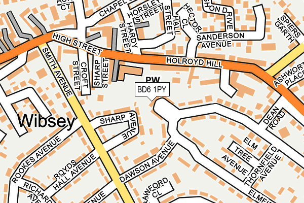 BD6 1PY map - OS OpenMap – Local (Ordnance Survey) BD6 1PY map - OS OpenMap – Local (Ordnance Survey)