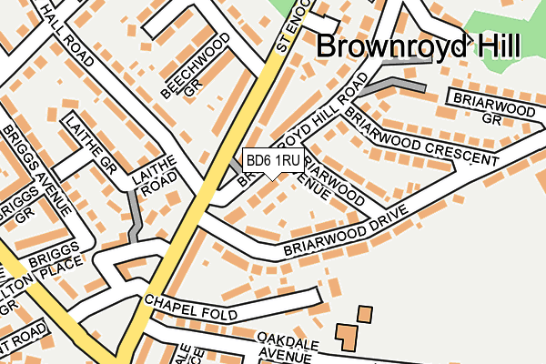 BD6 1RU map - OS OpenMap – Local (Ordnance Survey) BD6 1RU map - OS OpenMap – Local (Ordnance Survey)