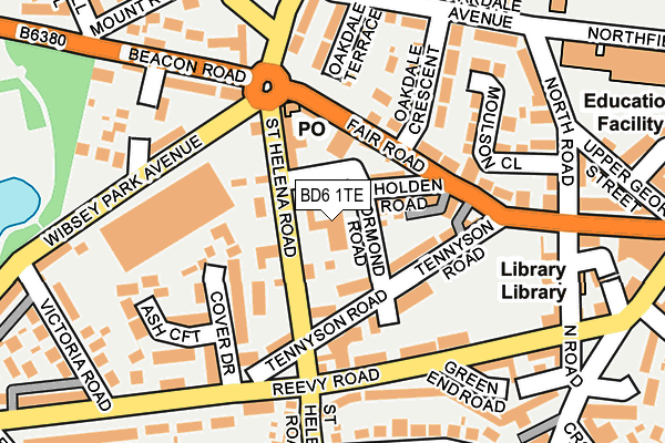 BD6 1TE map - OS OpenMap – Local (Ordnance Survey) BD6 1TE map - OS OpenMap – Local (Ordnance Survey)