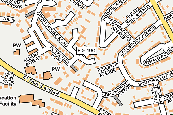 BD6 1UG map - OS OpenMap – Local (Ordnance Survey) BD6 1UG map - OS OpenMap – Local (Ordnance Survey)