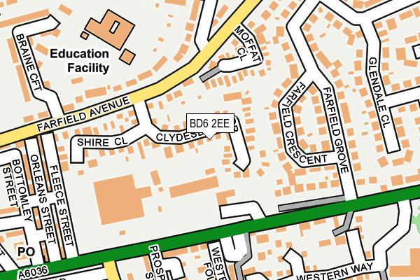 BD6 2EE map - OS OpenMap – Local (Ordnance Survey) BD6 2EE map - OS OpenMap – Local (Ordnance Survey)