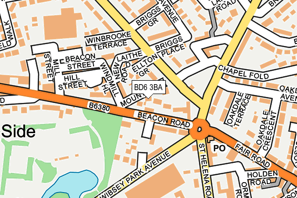 BD6 3BA map - OS OpenMap – Local (Ordnance Survey) BD6 3BA map - OS OpenMap – Local (Ordnance Survey)