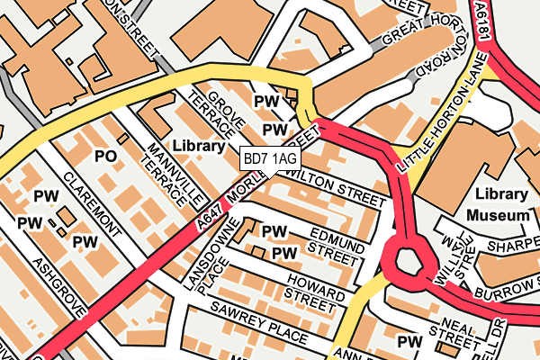 BD7 1AG map - OS OpenMap – Local (Ordnance Survey) BD7 1AG map - OS OpenMap – Local (Ordnance Survey)
