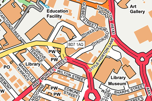 BD7 1AQ map - OS OpenMap – Local (Ordnance Survey) BD7 1AQ map - OS OpenMap – Local (Ordnance Survey)