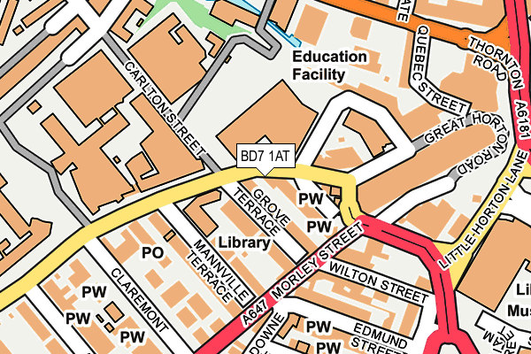 BD7 1AT map - OS OpenMap – Local (Ordnance Survey) BD7 1AT map - OS OpenMap – Local (Ordnance Survey)