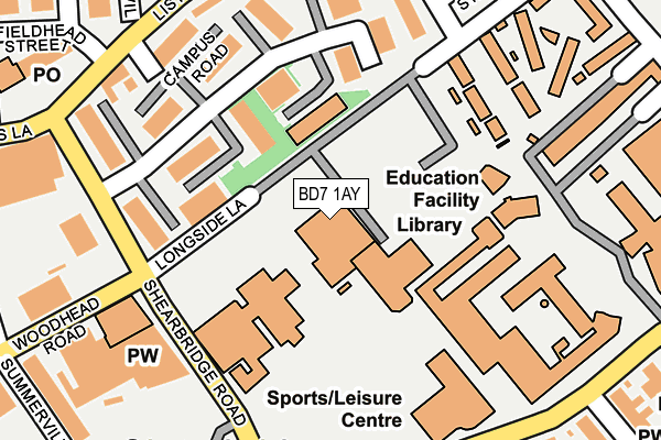 BD7 1AY map - OS OpenMap – Local (Ordnance Survey) BD7 1AY map - OS OpenMap – Local (Ordnance Survey)
