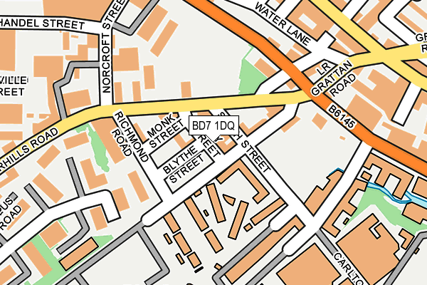 BD7 1DQ map - OS OpenMap – Local (Ordnance Survey) BD7 1DQ map - OS OpenMap – Local (Ordnance Survey)
