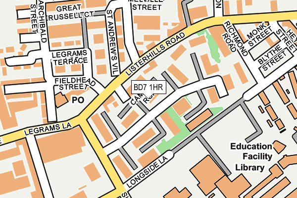BD7 1HR map - OS OpenMap – Local (Ordnance Survey) BD7 1HR map - OS OpenMap – Local (Ordnance Survey)