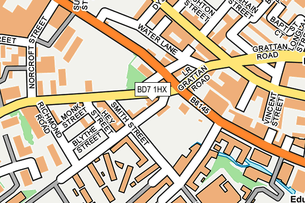 BD7 1HX map - OS OpenMap – Local (Ordnance Survey) BD7 1HX map - OS OpenMap – Local (Ordnance Survey)