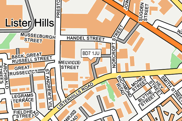 BD7 1JU map - OS OpenMap – Local (Ordnance Survey) BD7 1JU map - OS OpenMap – Local (Ordnance Survey)