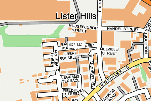 BD7 1JZ map - OS OpenMap – Local (Ordnance Survey) BD7 1JZ map - OS OpenMap – Local (Ordnance Survey)