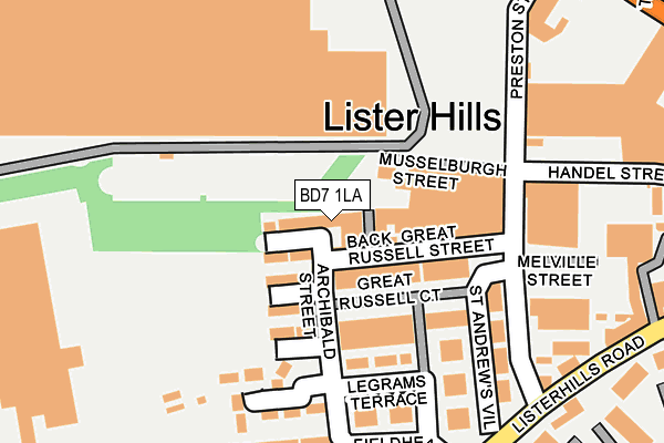 BD7 1LA map - OS OpenMap – Local (Ordnance Survey) BD7 1LA map - OS OpenMap – Local (Ordnance Survey)