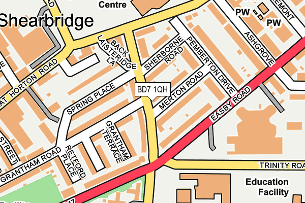 BD7 1QH map - OS OpenMap – Local (Ordnance Survey) BD7 1QH map - OS OpenMap – Local (Ordnance Survey)