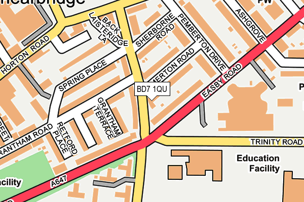 BD7 1QU map - OS OpenMap – Local (Ordnance Survey) BD7 1QU map - OS OpenMap – Local (Ordnance Survey)