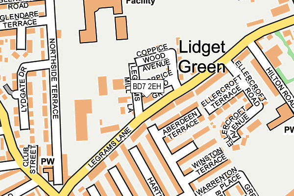 BD7 2EH map - OS OpenMap – Local (Ordnance Survey) BD7 2EH map - OS OpenMap – Local (Ordnance Survey)