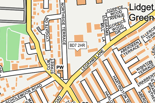 BD7 2HR map - OS OpenMap – Local (Ordnance Survey) BD7 2HR map - OS OpenMap – Local (Ordnance Survey)