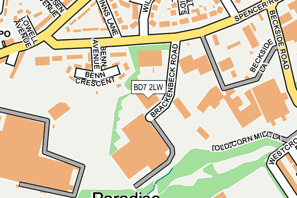 BD7 2LW map - OS OpenMap – Local (Ordnance Survey) BD7 2LW map - OS OpenMap – Local (Ordnance Survey)