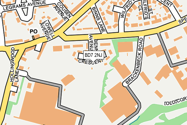 BD7 2NJ map - OS OpenMap – Local (Ordnance Survey) BD7 2NJ map - OS OpenMap – Local (Ordnance Survey)