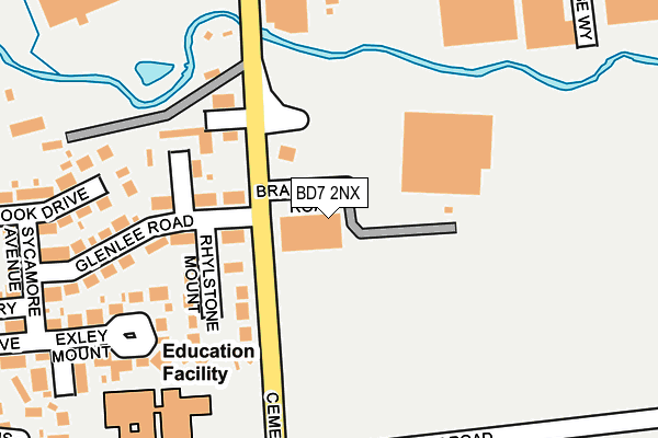 BD7 2NX map - OS OpenMap – Local (Ordnance Survey) BD7 2NX map - OS OpenMap – Local (Ordnance Survey)