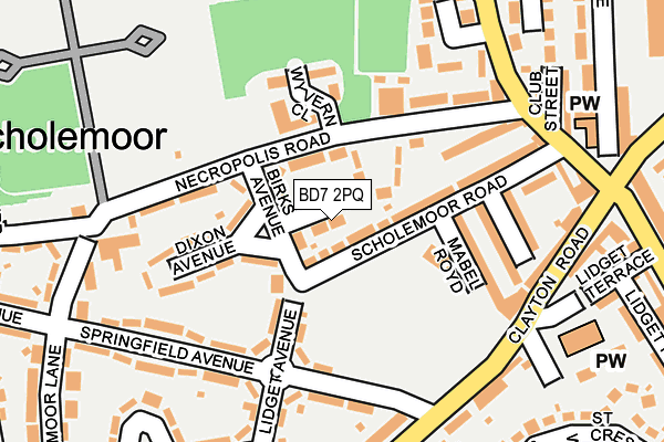 BD7 2PQ map - OS OpenMap – Local (Ordnance Survey) BD7 2PQ map - OS OpenMap – Local (Ordnance Survey)