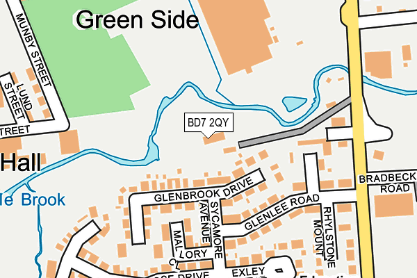 BD7 2QY map - OS OpenMap – Local (Ordnance Survey) BD7 2QY map - OS OpenMap – Local (Ordnance Survey)