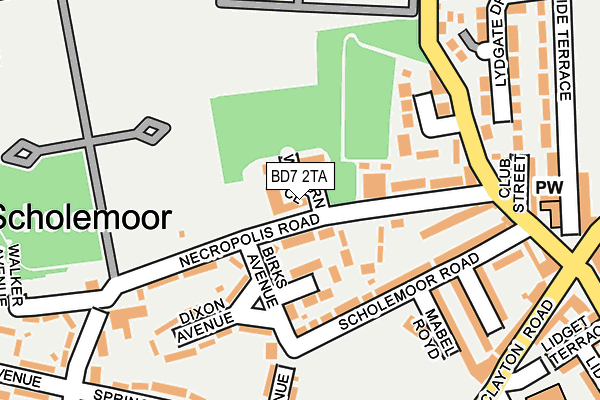 BD7 2TA map - OS OpenMap – Local (Ordnance Survey) BD7 2TA map - OS OpenMap – Local (Ordnance Survey)