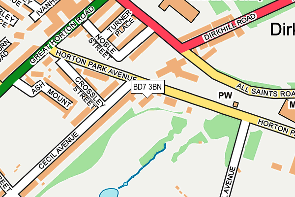 BD7 3BN map - OS OpenMap – Local (Ordnance Survey) BD7 3BN map - OS OpenMap – Local (Ordnance Survey)