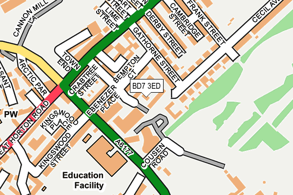 BD7 3ED map - OS OpenMap – Local (Ordnance Survey) BD7 3ED map - OS OpenMap – Local (Ordnance Survey)